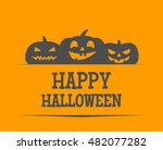 happy halloween background... | Shutterstock .eps vector #482077282