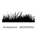 vector grass silhouette... | Shutterstock .eps vector #1824205502