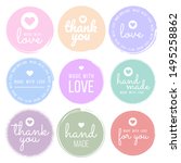 set labels and bages for... | Shutterstock .eps vector #1495258862