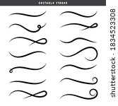 set of swirling lines and... | Shutterstock .eps vector #1834523308