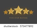 five golden rating star vector... | Shutterstock .eps vector #573477892