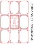 vector set of rectangular... | Shutterstock .eps vector #1872799018