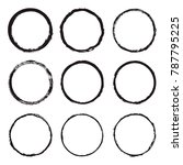 vector set of round frames and... | Shutterstock .eps vector #787795225