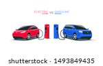 comparing electric versus... | Shutterstock .eps vector #1493849435