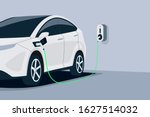 electric car charging. car is... | Shutterstock .eps vector #1627514032