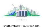 renewable energy smart power... | Shutterstock .eps vector #1683436135