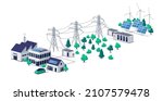 renewable energy power... | Shutterstock .eps vector #2107579478