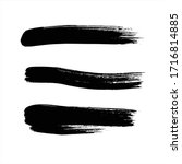 art black ink abstract brush... | Shutterstock .eps vector #1716814885