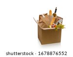 fruits and vegetables crates... | Shutterstock . vector #1678876552