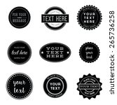vector set of retro stamps and... | Shutterstock .eps vector #265736258