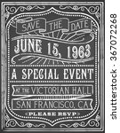 vintage chalk poster   vintage... | Shutterstock .eps vector #367072268