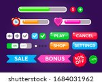 game ui set. complete elements... | Shutterstock .eps vector #1684031962