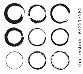 vector set of of black circle... | Shutterstock .eps vector #642517585