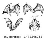 bat sketch. hand drawn... | Shutterstock .eps vector #1476246758