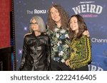 Small photo of (L-R) Suzanne Yankovic, Weird Al Yankovic and Nina Yankovic attend the "Weird: The Al Yankovic Story" New York Premiere at Alamo Drafthouse Cinema on November 01, 2022 in New York City.