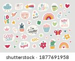 stickers flat vector... | Shutterstock .eps vector #1877691958