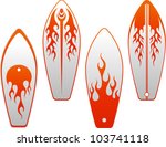 vector surf boards blaze... | Shutterstock .eps vector #103741118