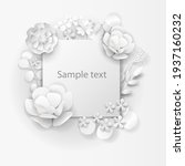 paper art flower. vector... | Shutterstock .eps vector #1937160232