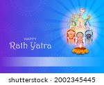 vector design of ratha yatra of ... | Shutterstock .eps vector #2002345445