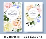 vector vintage floral banners... | Shutterstock .eps vector #1161263845