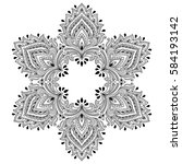 circular pattern in form of... | Shutterstock .eps vector #584193142