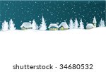 winter village | Shutterstock .eps vector #34680532