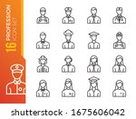 professions vector line icons... | Shutterstock .eps vector #1675606042