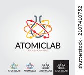 minimal laboratory logo... | Shutterstock .eps vector #2107410752