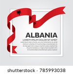 albania flag on a white... | Shutterstock .eps vector #785993038