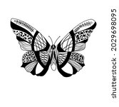 butterfly. modern print. vector ... | Shutterstock .eps vector #2029698095