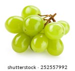 Green Grape Isolated On White...