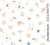 seamless floral pattern with... | Shutterstock .eps vector #1111765775