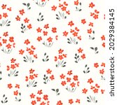 floral seamless pattern with... | Shutterstock . vector #2029384145