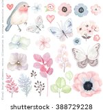 collection vector flowers ... | Shutterstock .eps vector #388729228