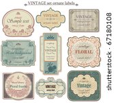 vintage vector set labels | Shutterstock .eps vector #67180108