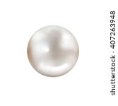 Single white pearl isolated on...