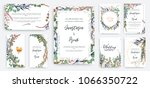 wedding invitation frame set ... | Shutterstock .eps vector #1066350722