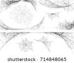 collection of cobweb  isolated... | Shutterstock .eps vector #714848065