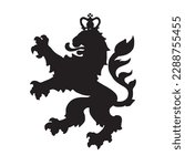 heraldic lion icon. emblem...