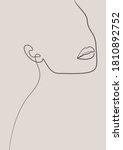 abstract woman face portrait in ... | Shutterstock .eps vector #1810892752