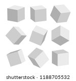 3d grey realistic modern square ... | Shutterstock .eps vector #1188705532