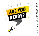 are you ready banner template.... | Shutterstock .eps vector #1950681235