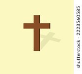 christian cross simple vector...
