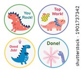 reward stickers collection with ... | Shutterstock .eps vector #1901737342