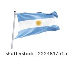 Waving flag of argentina in...