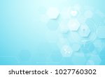 abstract geometric hexagons... | Shutterstock .eps vector #1027760302