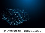 business handshake lines and... | Shutterstock .eps vector #1089861032