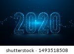 happy new year 2020 banner from ... | Shutterstock .eps vector #1493518508