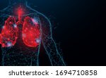 human lungs. respiratory virus... | Shutterstock .eps vector #1694710858