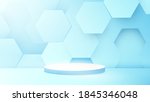 3d podium composition with... | Shutterstock .eps vector #1845346048